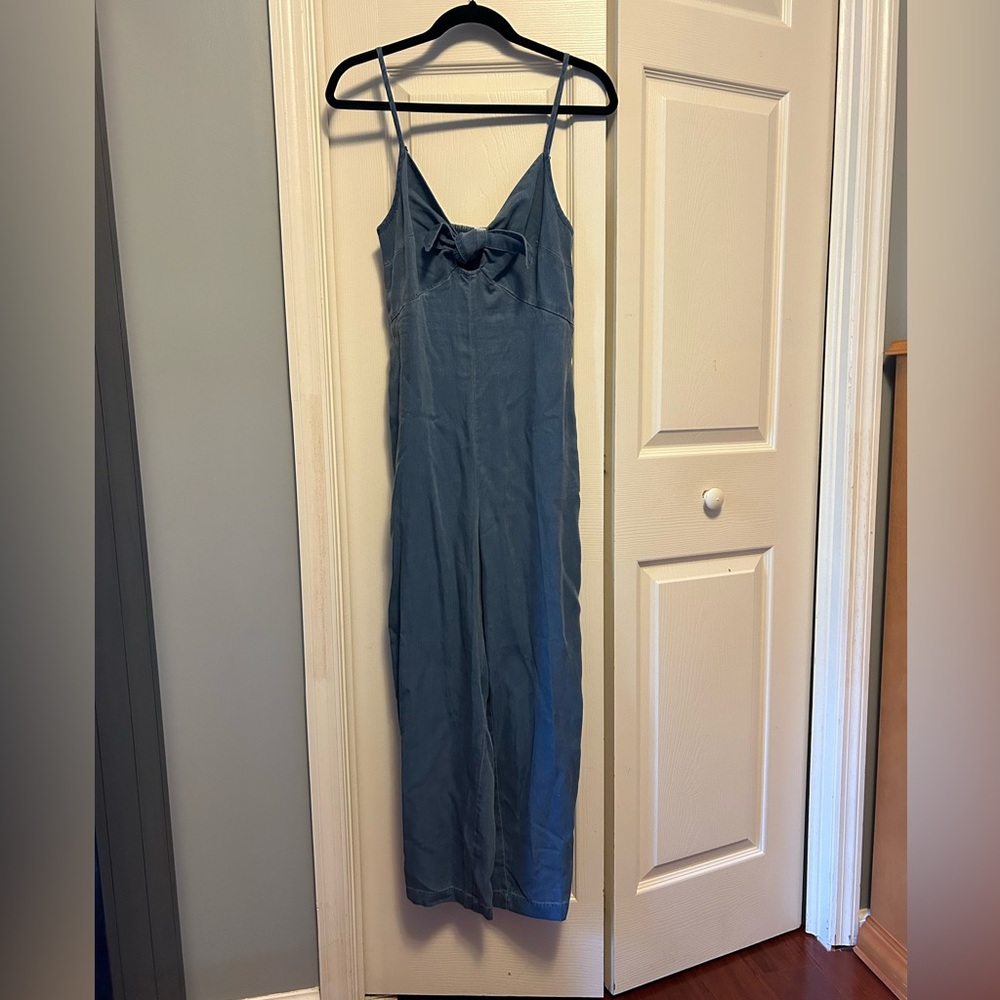 Old Navy denim romper with key hole detail